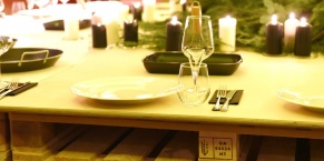 The bold decision on pallets for corporate. PHOTOS