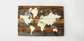 How To Make Pallet Wood Map. PHOTO
