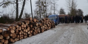 На Волині селяни протестують проти незаконної вирубки лісу. Фото/відео